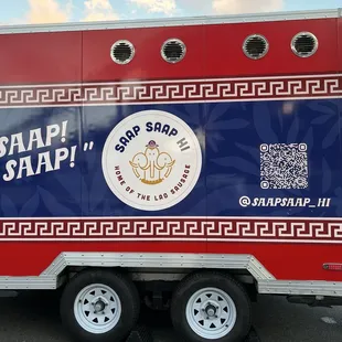 Food truck! Lao Flag colors -creative truck design
