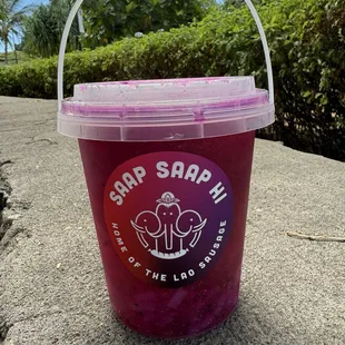 Lychee dragon glitter fruit tea w/ lychee boba