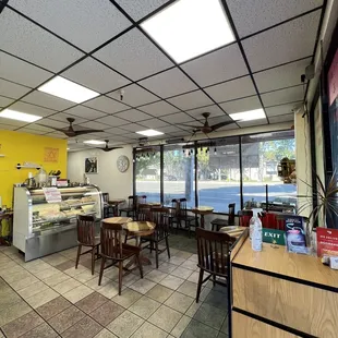 the inside of a restaurant