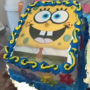 a spongebob birthday cake