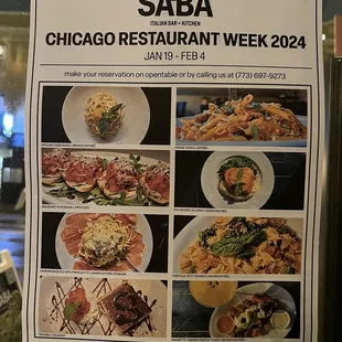 Chicago Restaurant Week Menu 2024