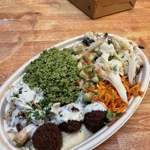a plate of food on a table