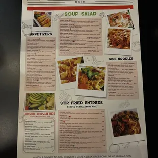 the menu