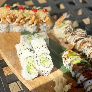 a variety of sushi