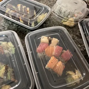 interior, sushi and sashimi