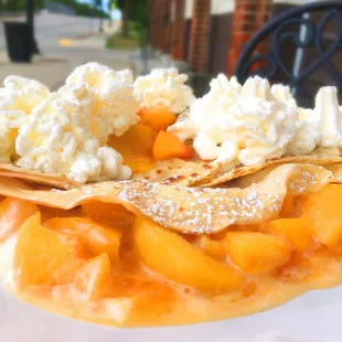 Peaches and Cream Crepe