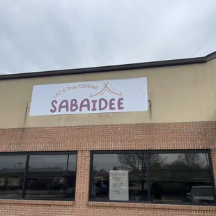 the front of the restaurant