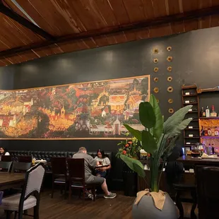 people sitting at tables