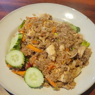 Chili Paste Oil Fried Rice with Chicken