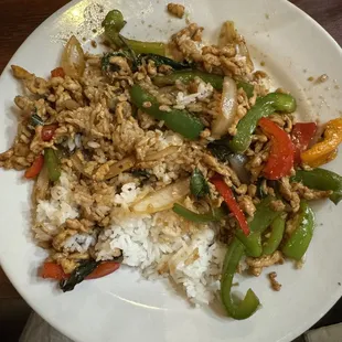 It looked nicer when it arrived at our table---hunger took over Ha!.