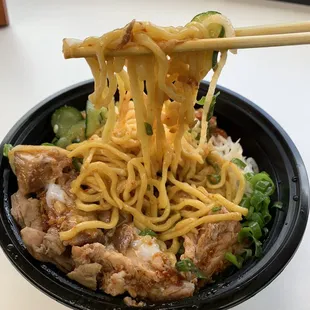Sabal Noodle Bowl w spicy garlic oil $9