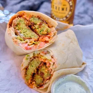 Buffalo Falafel Laffa Special