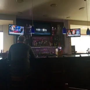 Bar at a hidden gem in the Holiday inn...food is excellent...