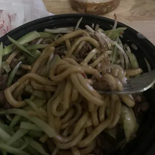 Dan Dan noodles with beef