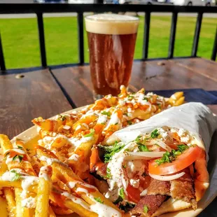 Chicago gyros and spicy feta fries, um yessss please!