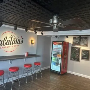 the interior of the restaurant