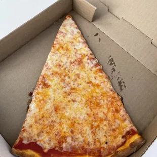 a slice of cheese pizza