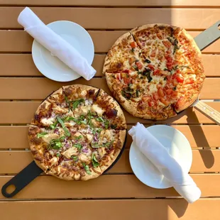 BBQ Chicken Pizza and Margarita Pizza