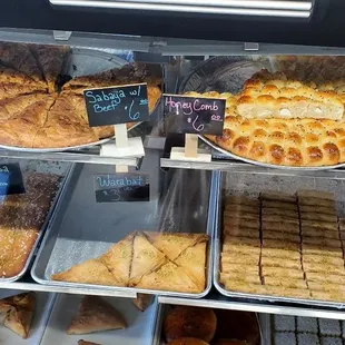 Sweet and savory freshly baked treats. The Sabaya IS a meal by itself.