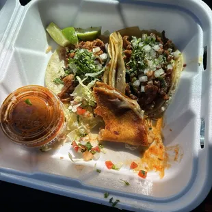 Two el pastor, and one Quesa birria