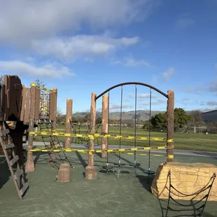 Part of the playground is closed