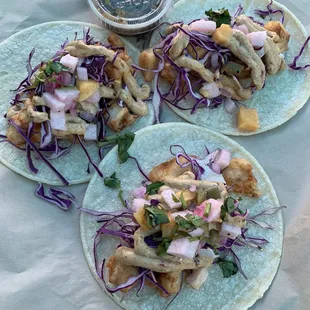 $2 tacos on Thursdays. Fish tacos pictured.