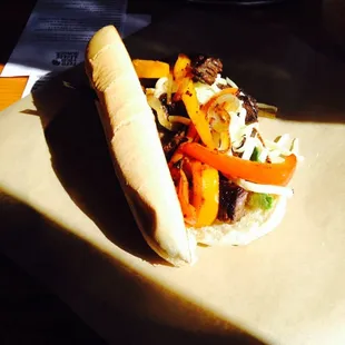 The fajita steak sandwhich
