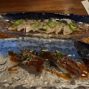 Wagu beef and Spicy Yellowtail