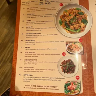 ramen and noodles, menu