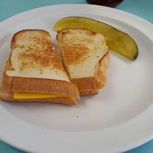 This is the saddest grilled cheese sandwich on the planet everyone. For a child obviously.