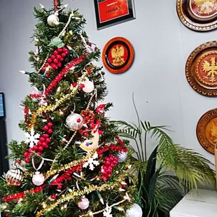 a decorated christmas tree