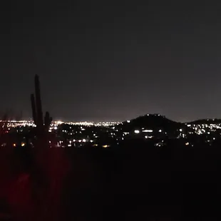 View of Tucson city lights from the canyon at night!