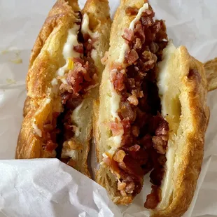 Breakfast Sandwich (Croissant with Egg, Cheese, and Bacon)