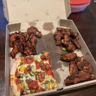 Spicy Italian, ghost, pepper, wings, teriyaki wings, mango have an arrow wings, lemon pepper wings