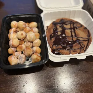 Fried cinnamon roll balls and a Sabino Pazooooki