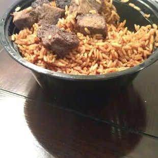 Jolof rice with ram Suya