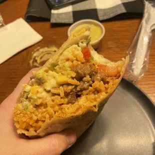 Steak burrito