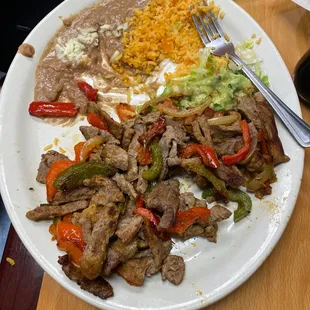 Fajitas plate