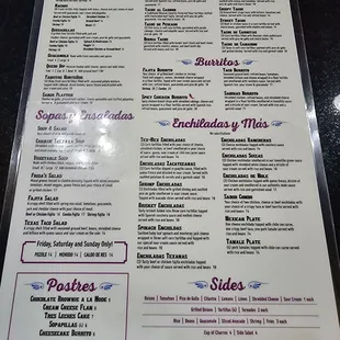 Menu (front)
