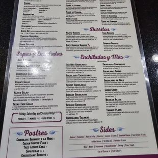 Menu (front)