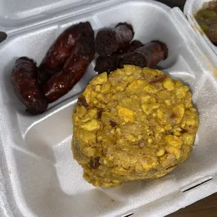 Mofongo con Longaniza