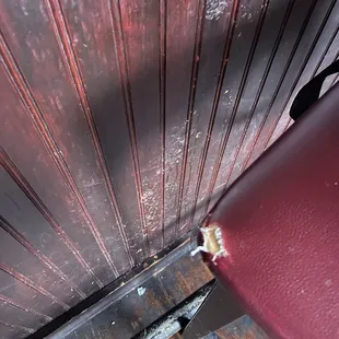 Vomit or spilled salsa. Not sure !!