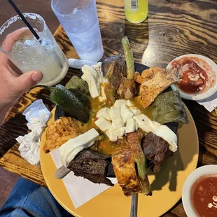 a plate of food on a table