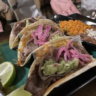 Rib eye tacos
