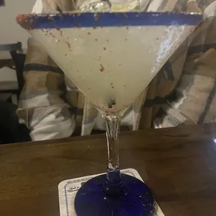 a margarita in a martini glass