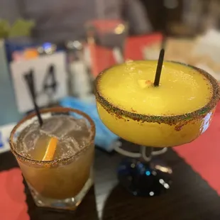 Mezcalita and mango margarita