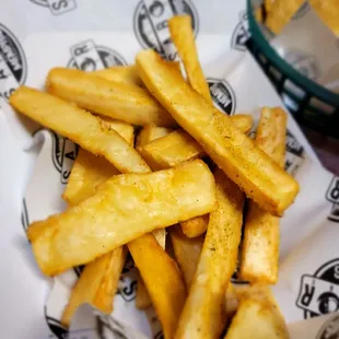 a basket of french fries