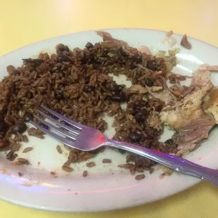 Carnitas rice and beans! Meat was amazing! Rice a bit dry