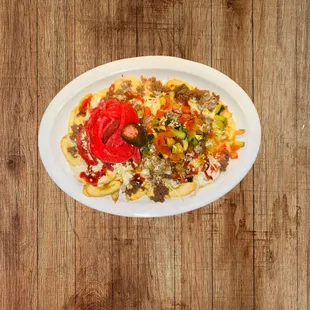 Tajadas con carne molida