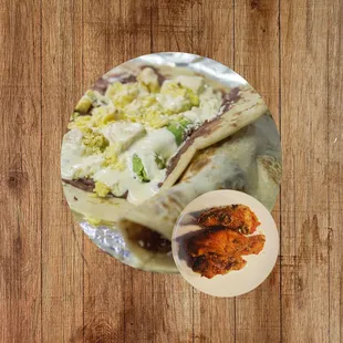 Baleada con costillas